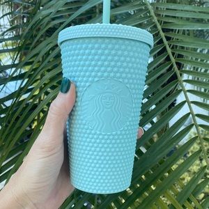 16oz Grande Starbucks Studded Matte mint green blue aqua Tumbler cold cup coffee